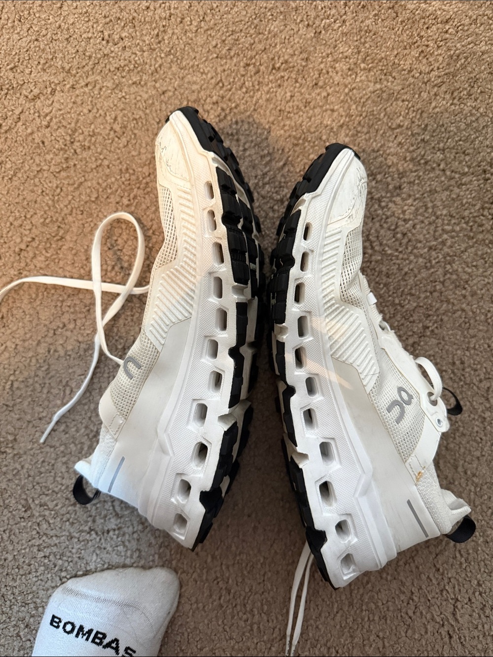 On Cloudwhite Women's Running Shoes - White/Black - Picture 2 of 4